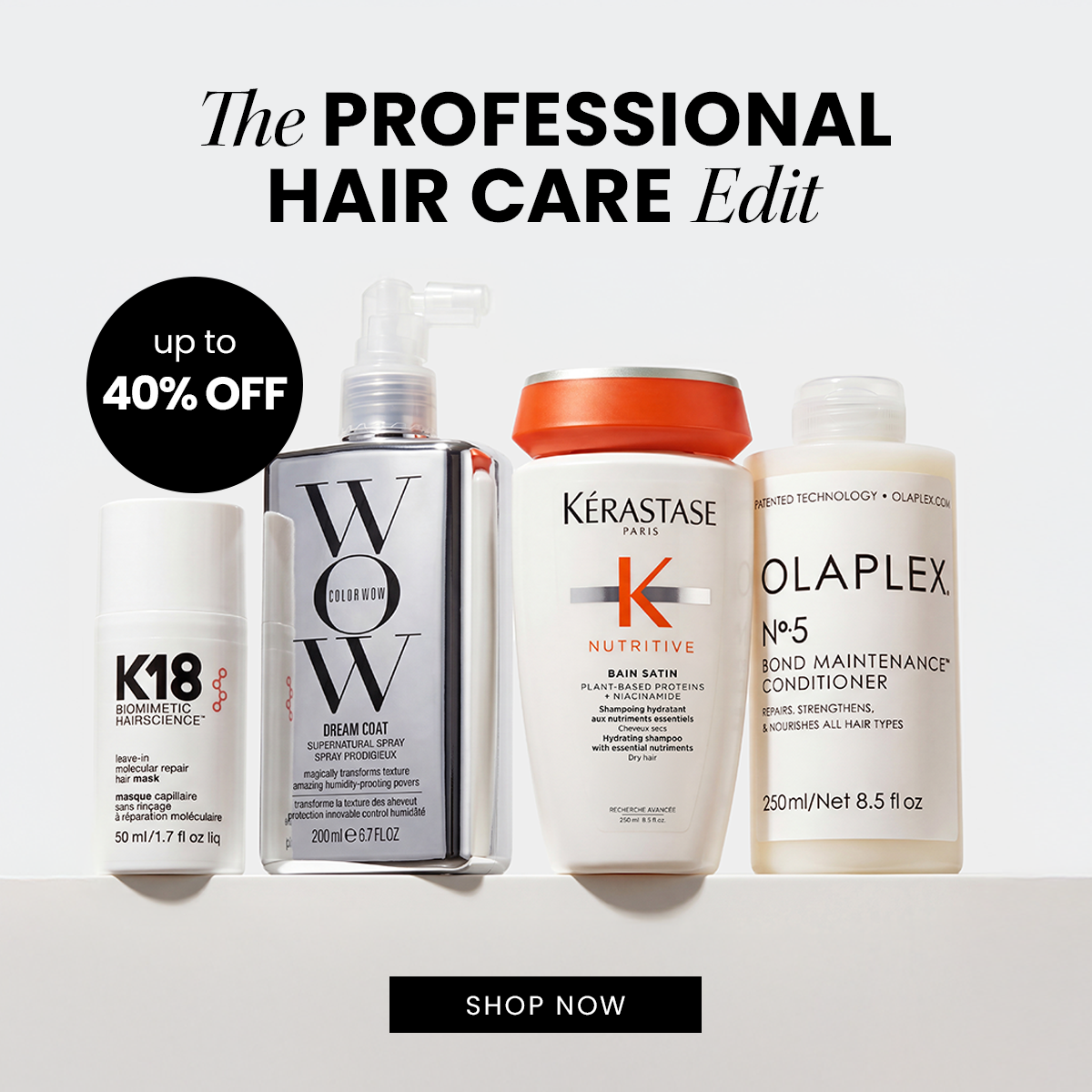 The professional haircare edit - up to 40% off