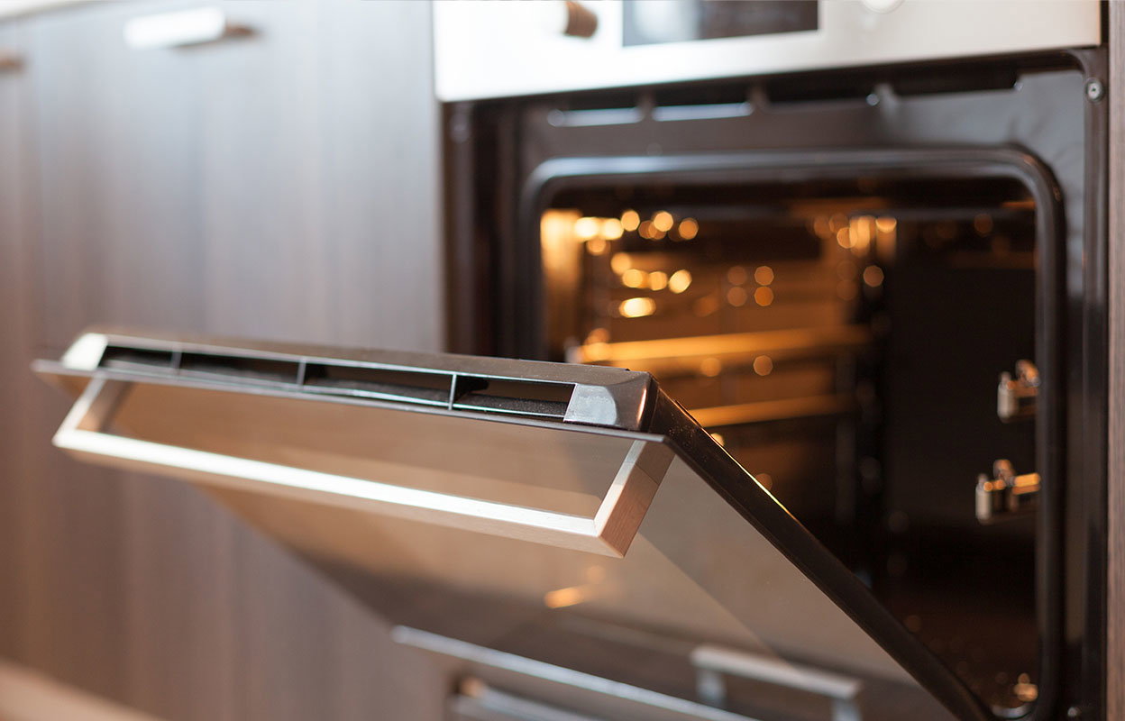 An oven door