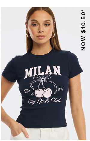 Blue Graphic Tee Short Sleeve
