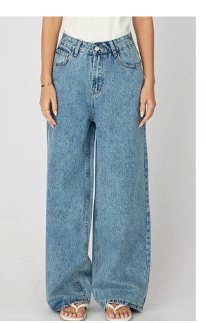 Denim Baggy Jeans Low Rise Wide Leg