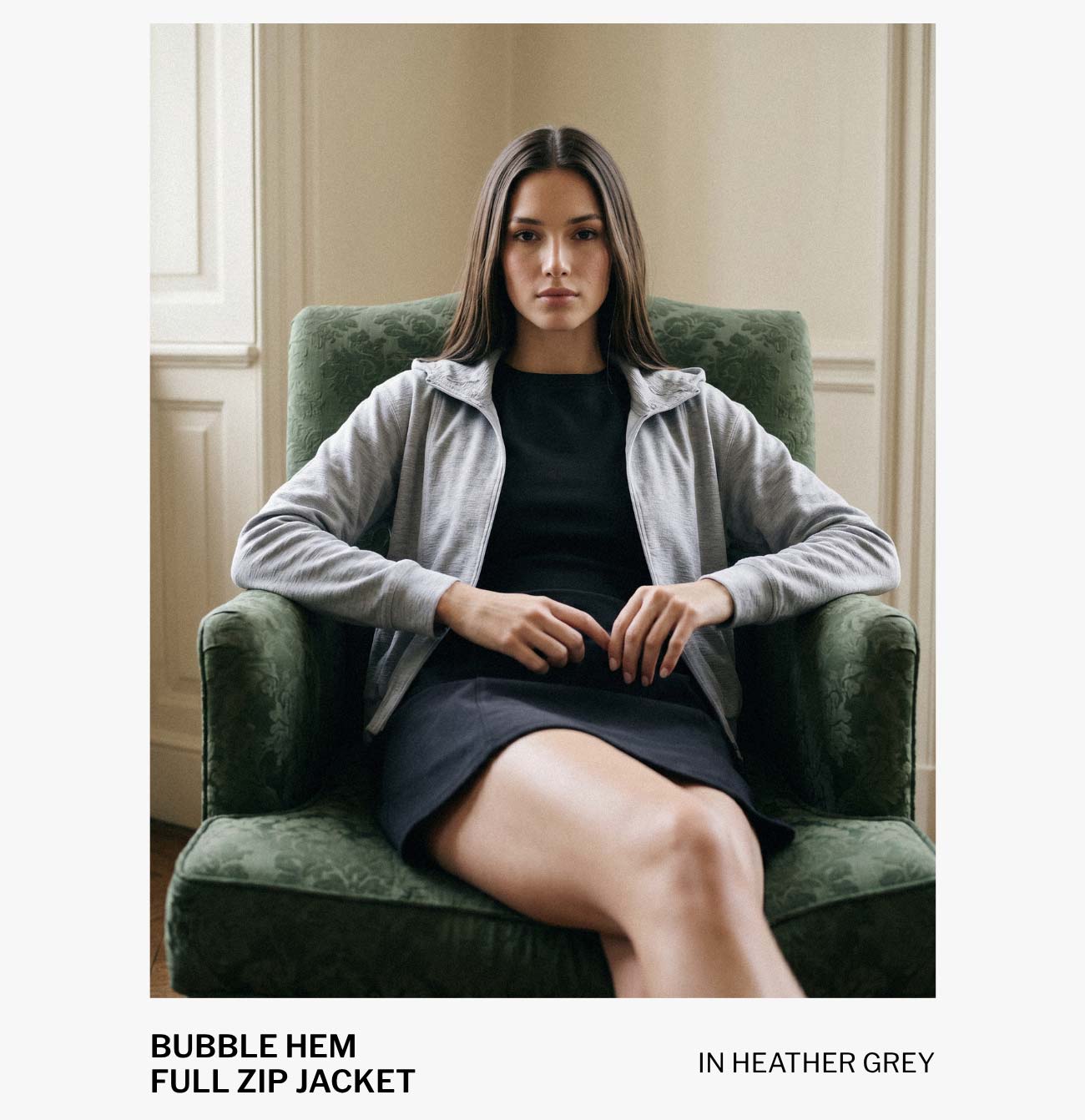 Bubble Hem Full Zip Jacket