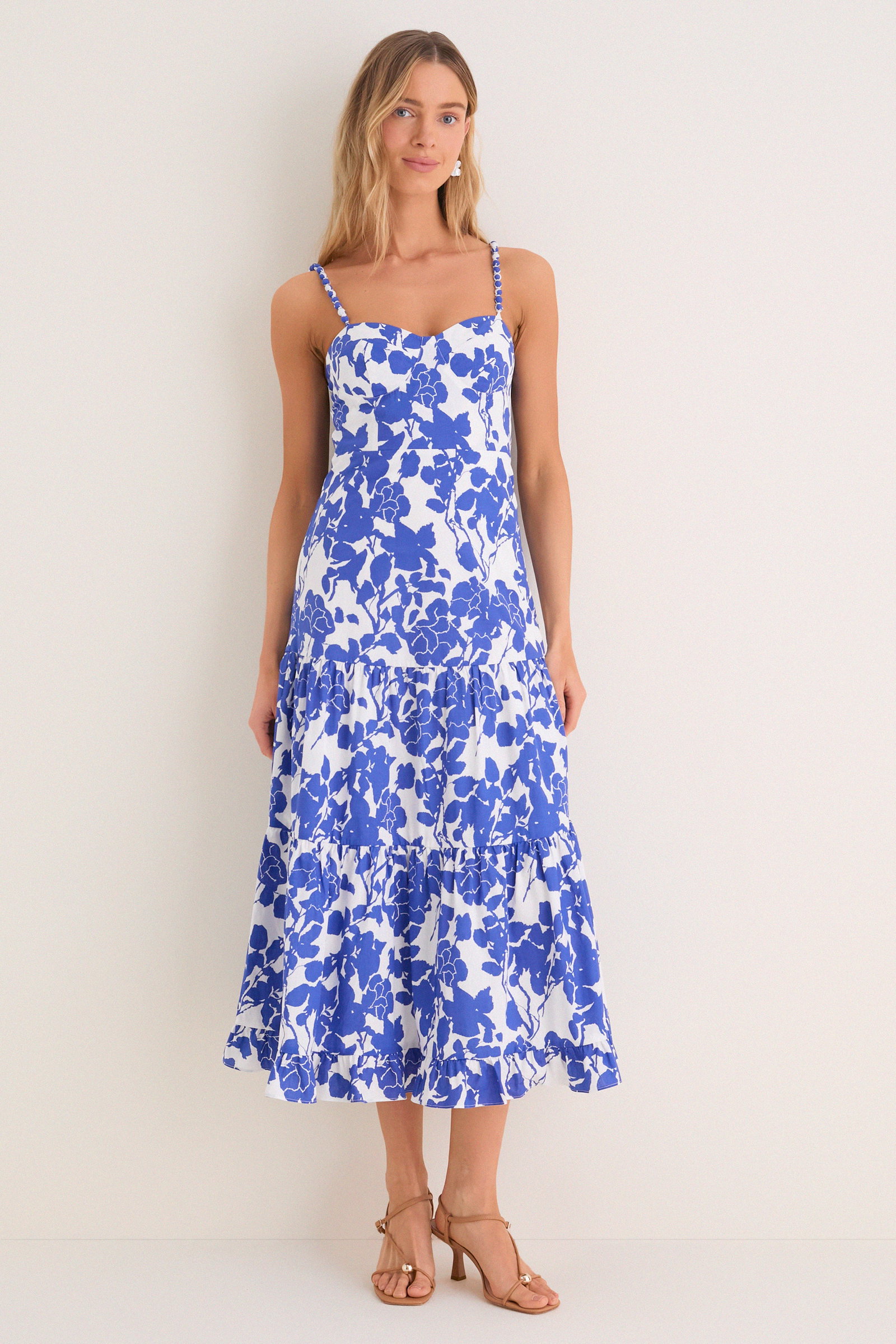Image of Blue Floral Rachel Maxi Dress