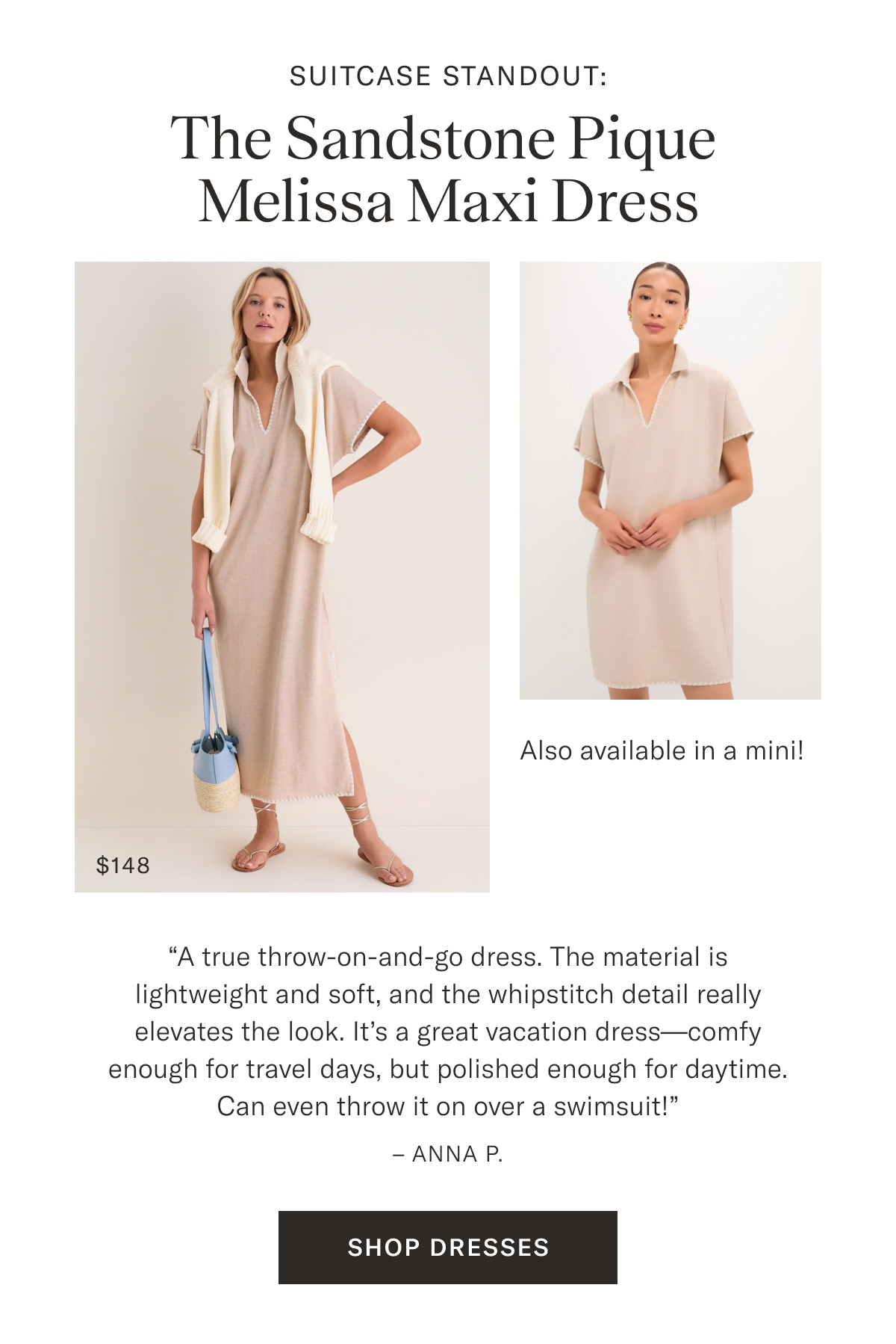 The Sandstone Pique Melissa Maxi Dress