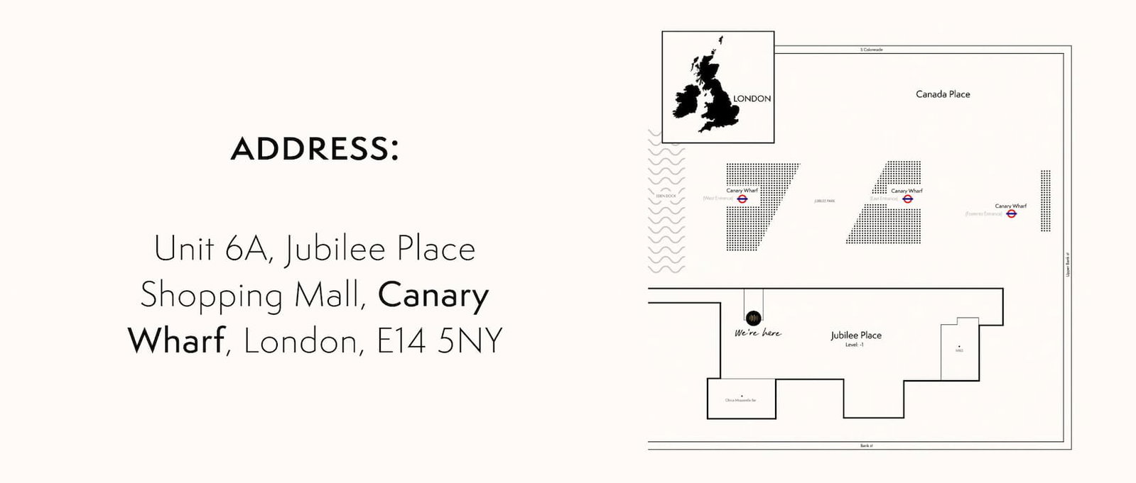 Canary Wharf - address 