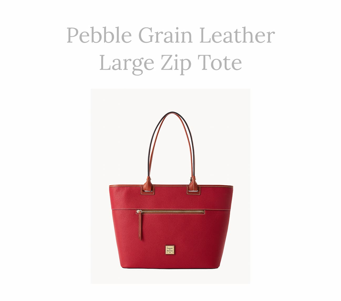 Pebble Grain Large Zip Tote