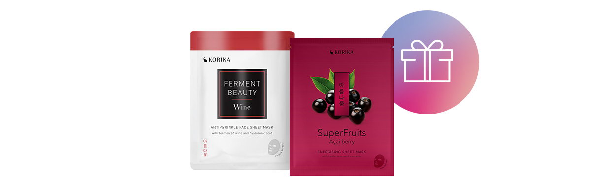 Un masque pour le visage offert pour accompagner votre achat