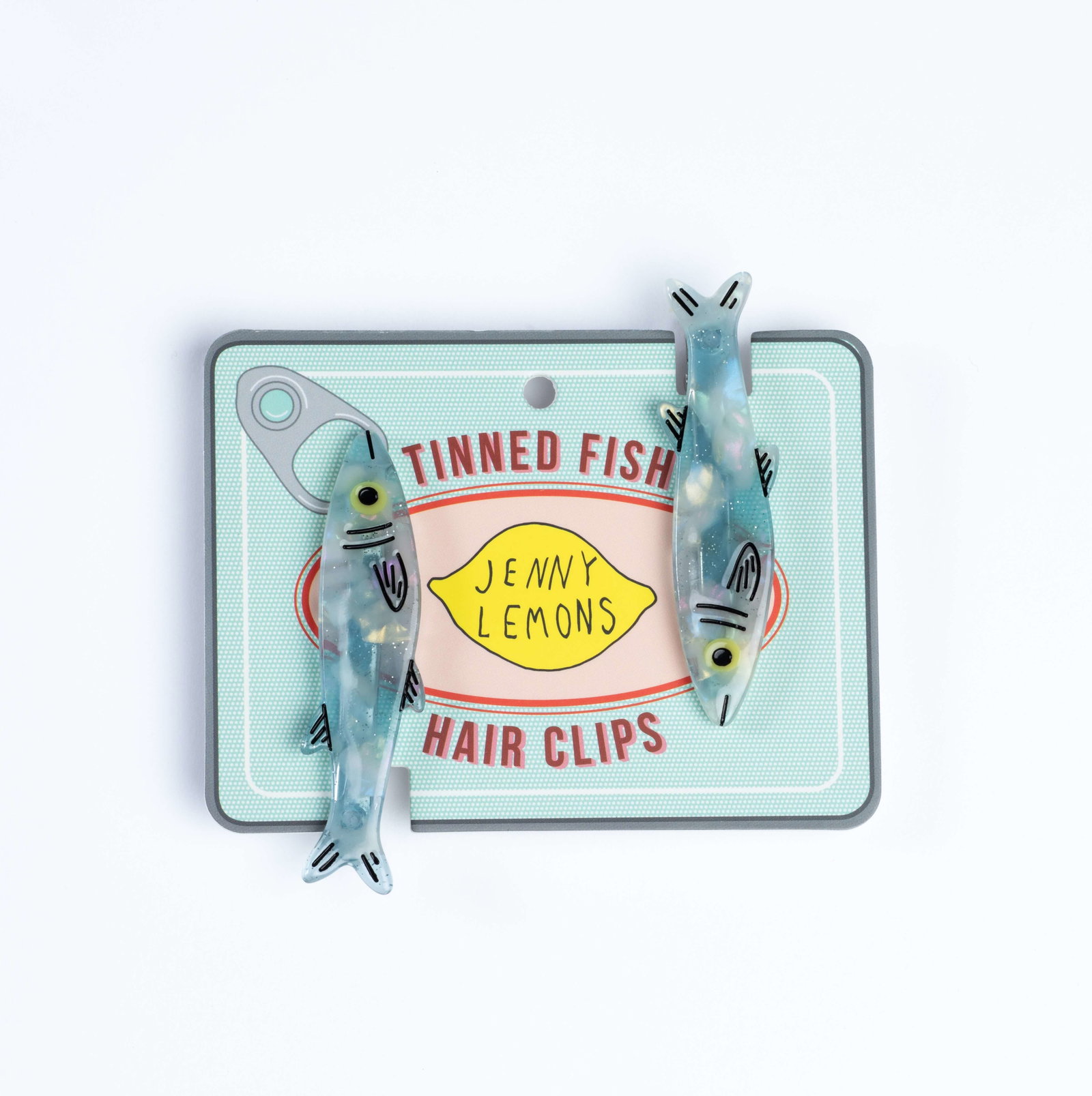 Image of Blue Sardine Alligator Hair Clip Set
