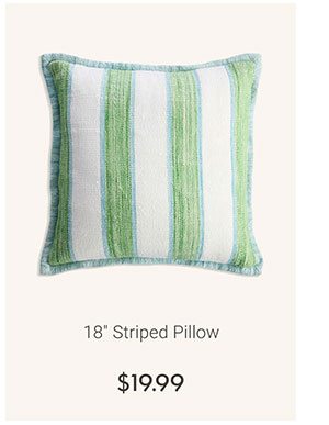 18" Striped Pillow