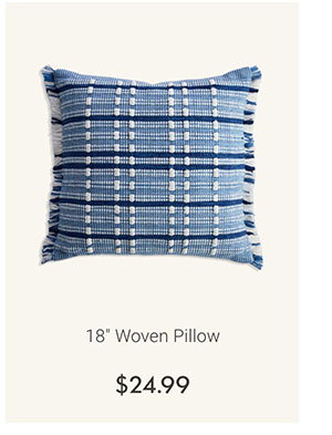 18" Woven Pillow