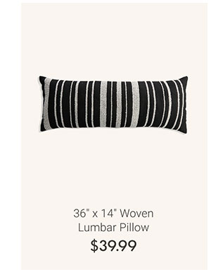 36" x 14" Woven Lumbar Pillow