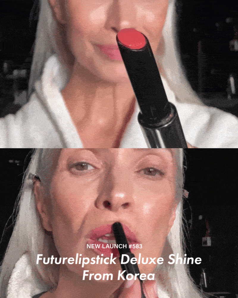 GIF of models with Futurelipstick Deluxe Shine