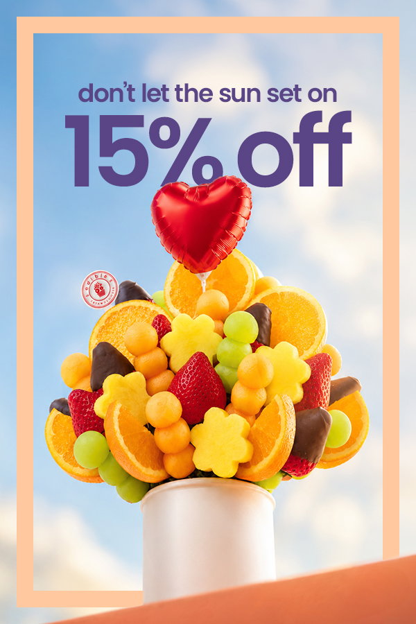 don't let the sun set on 15% off