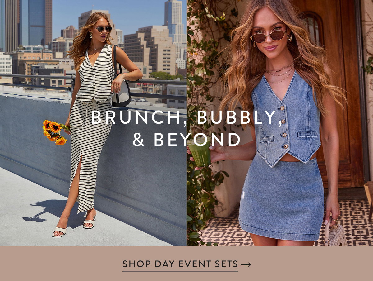 Brunch, Bubbly & Beyond. Shop Day Event Sets