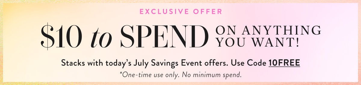 $10 to Spend with 10FREE