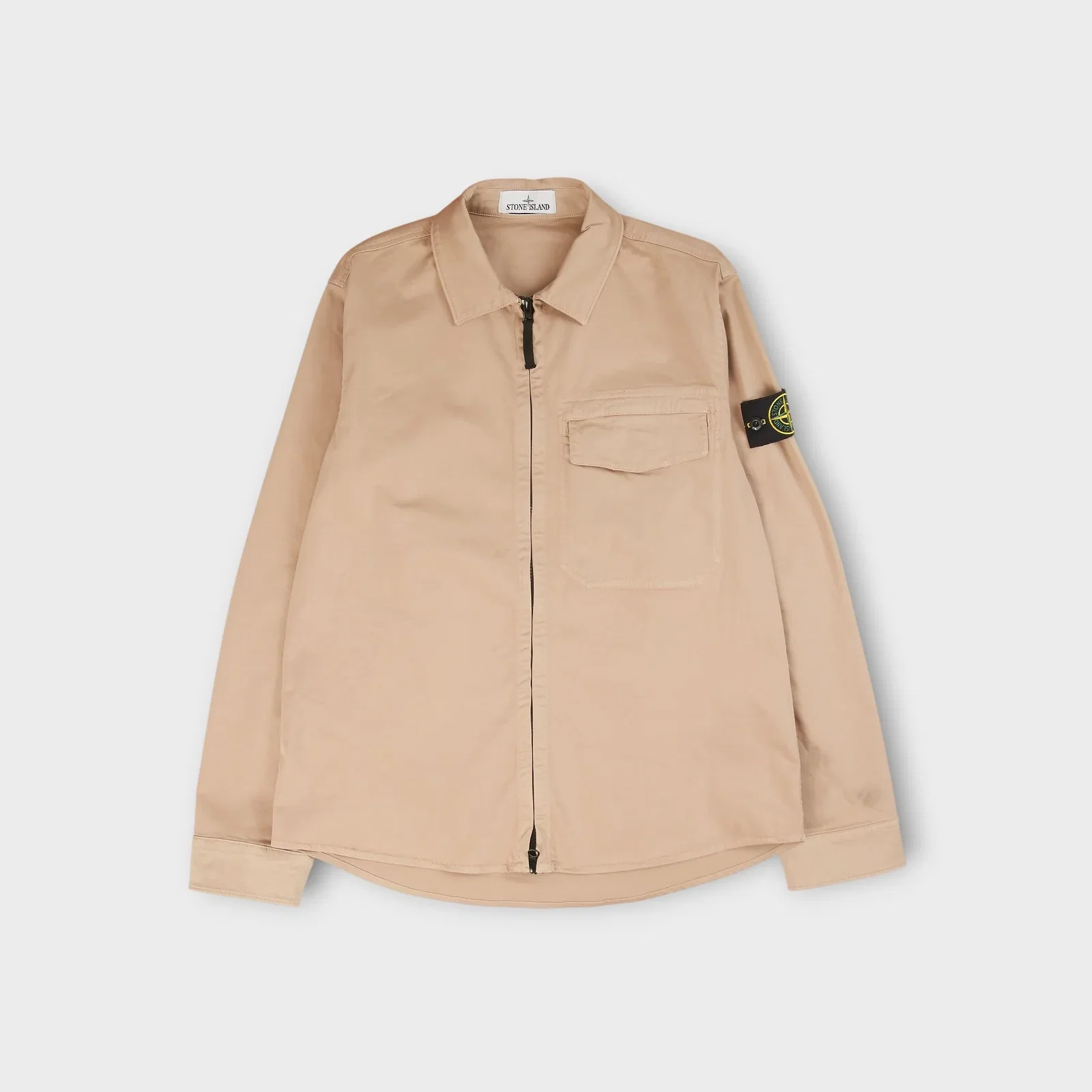 Image of Stone Island Organic Cotton Canvas Overshirt I Desert