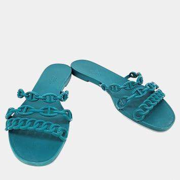 Hermès Jelly Nude Slippers