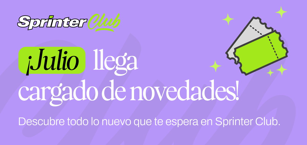 Sprinter Club Banner novedades de julio