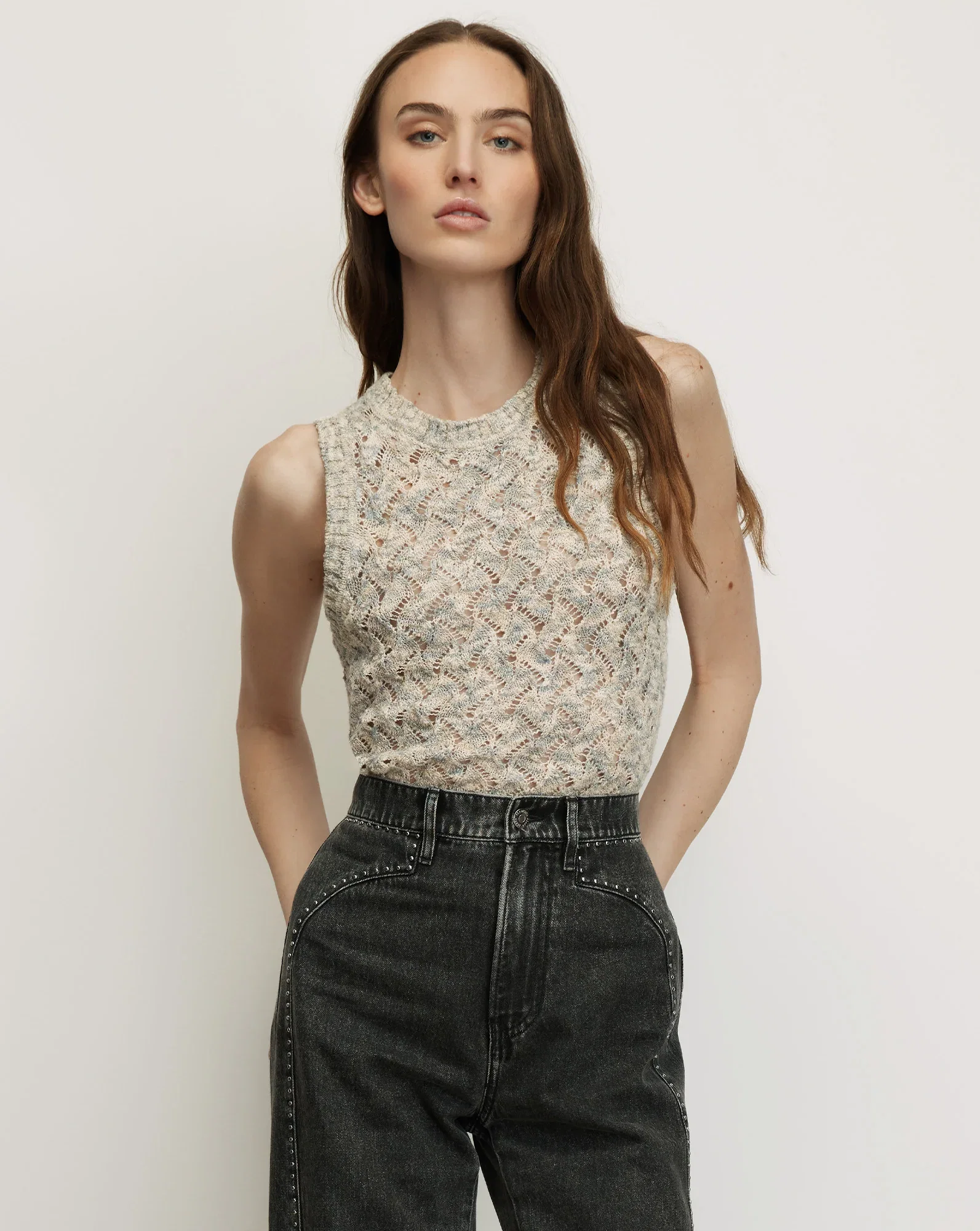 Image of Jerrel Cropped Knit Tank Top