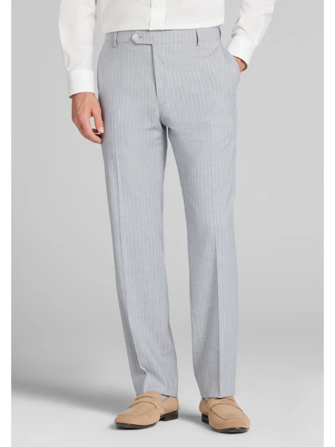 Jos. A. Bank Tailored Fit Comfort Stretch Linen Blend Stripe Suit Separates Pants