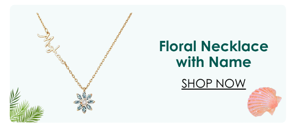 Floral Necklace with Name