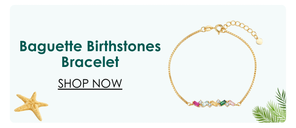 Baguette Birthstones Bracelet