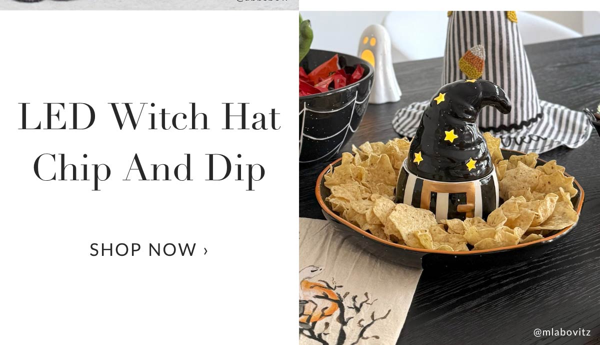 Led Witch Hat Chip And Dip