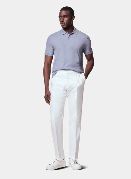 Ocean Blue Piqué Polo Shirt