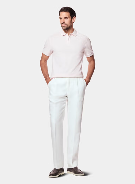 Pale Pink Piqué Polo Shirt