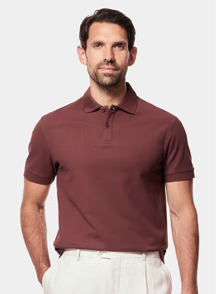 Chestnut Brown Piqué Polo Shirt