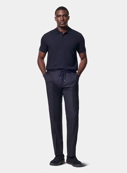 Navy Piqué Polo Shirt