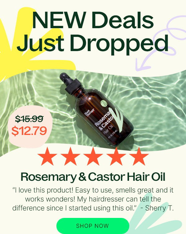 Shop Rosemary & Castor Hair Oil Deal!