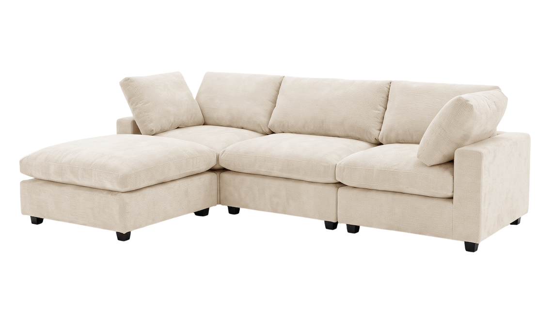 Elaine 4 Seater Modular Chenille Sofa