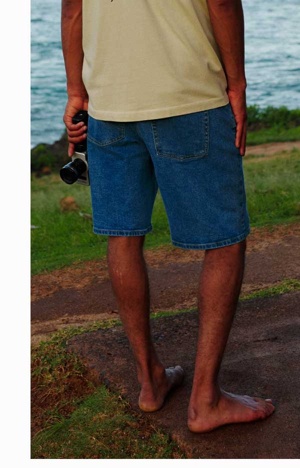 Male Model wearing the George 64 Denim Short