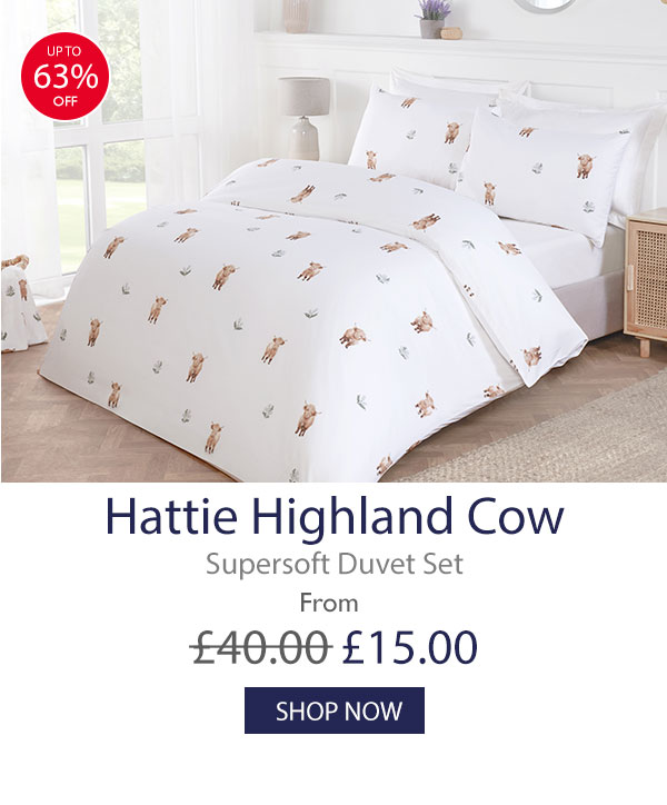 Hattie Highland Cow Duvet Set