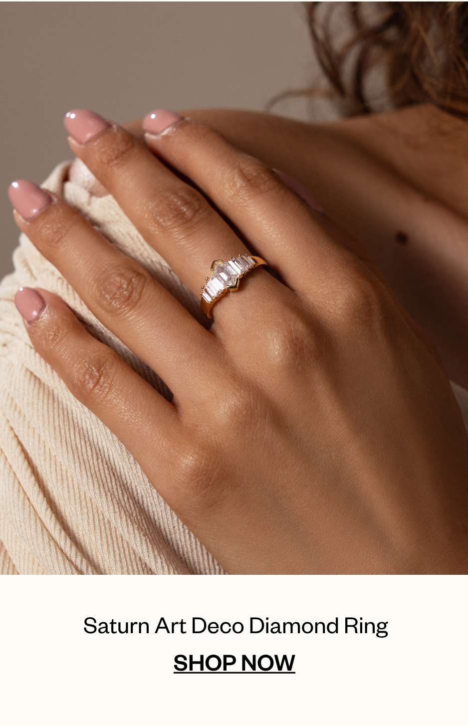 Saturn Art Deco Diamond Ring