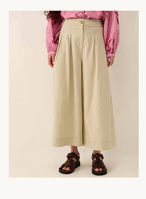 Rosie Cotton Twill Trousers Green