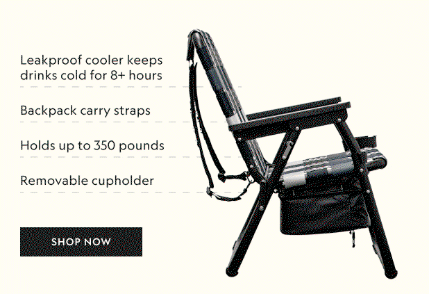 a champ chair that keeps drinks cold