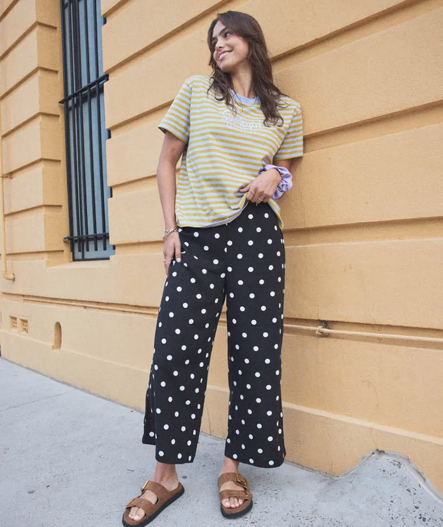 ELLA PRINTED LINEN BLEND CULOTTE