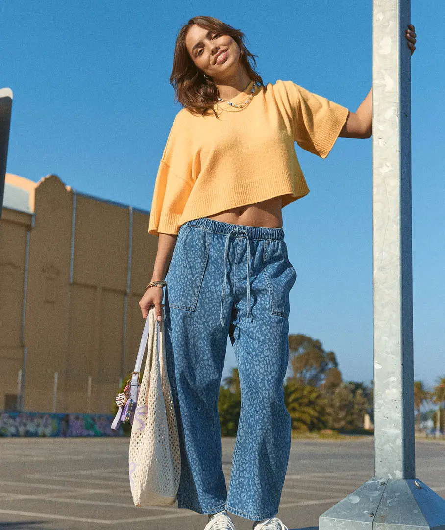 ROMI MID RISE BARREL ELASTICATED JEAN