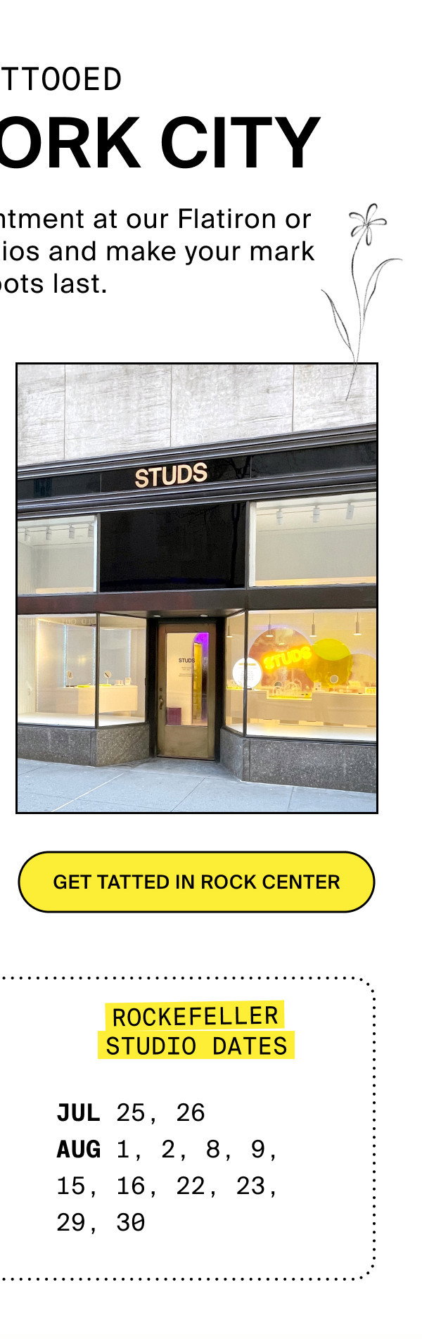 GET TATTED IN ROCK CENTER
