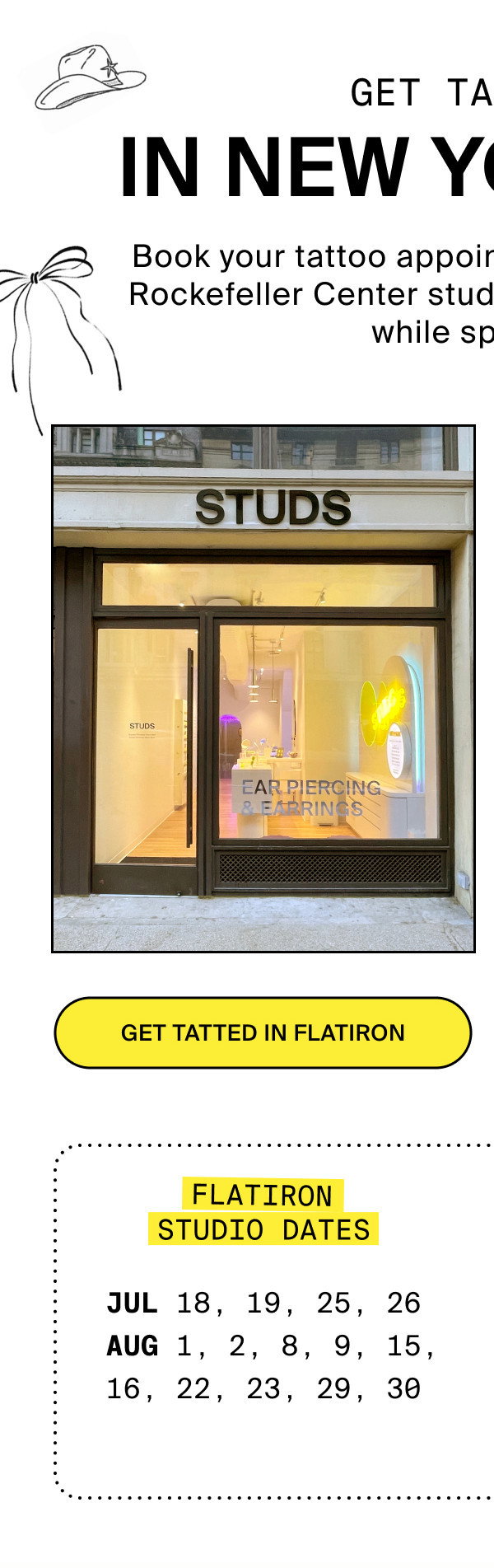 GET TATTED IN FLATIRON