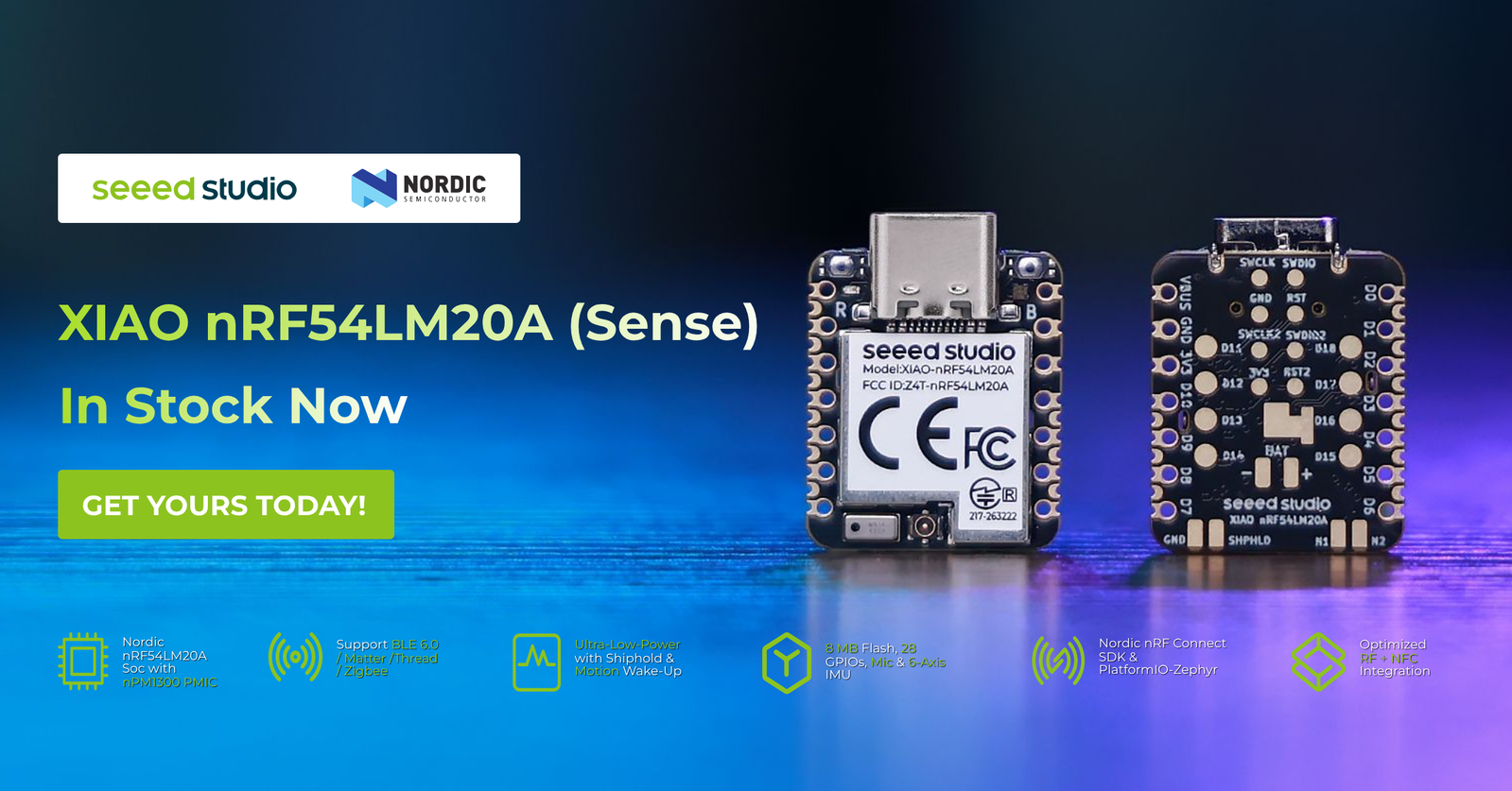 Seeed Studio XIAO nRF54LM20A Sense