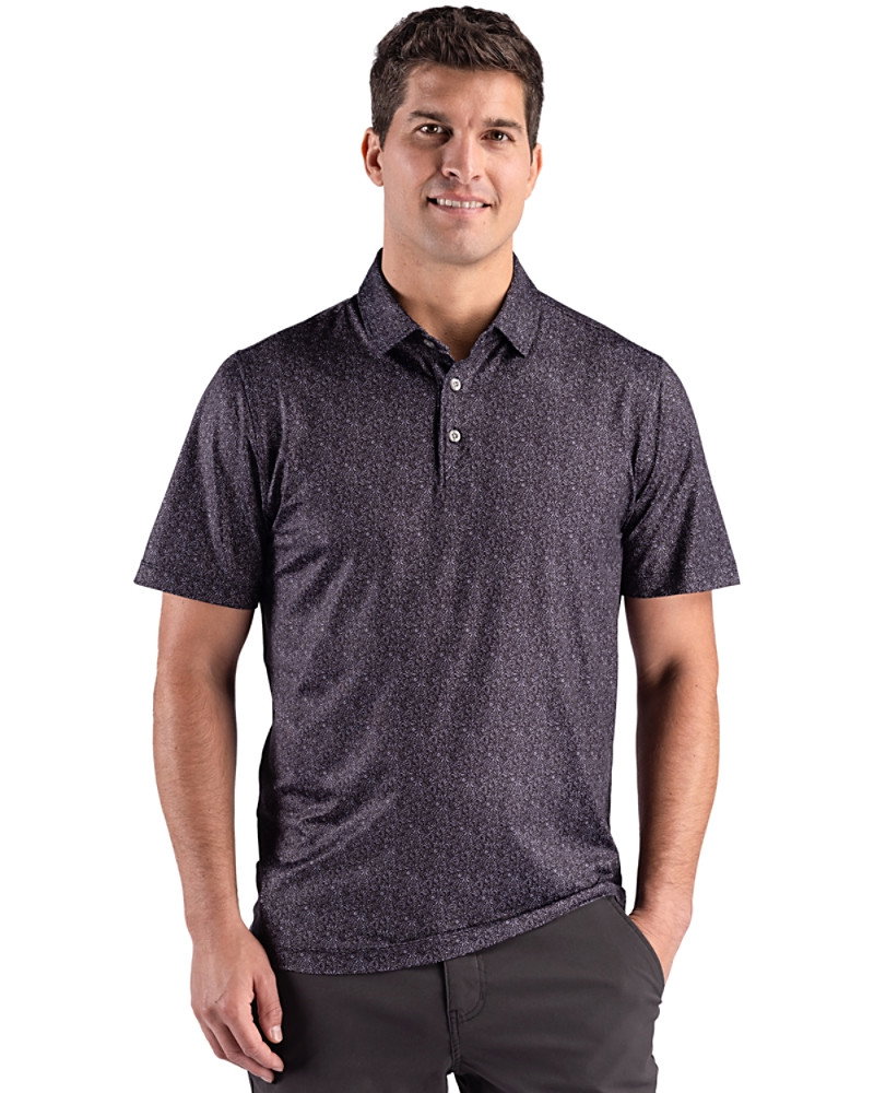 Image of Cutter & Buck Pike Recycled Fern Print Mens Big & Tall Polo