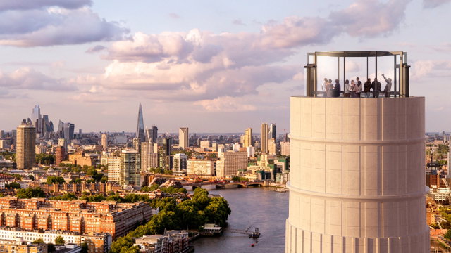 Chimney Lift at Battersea Power Station