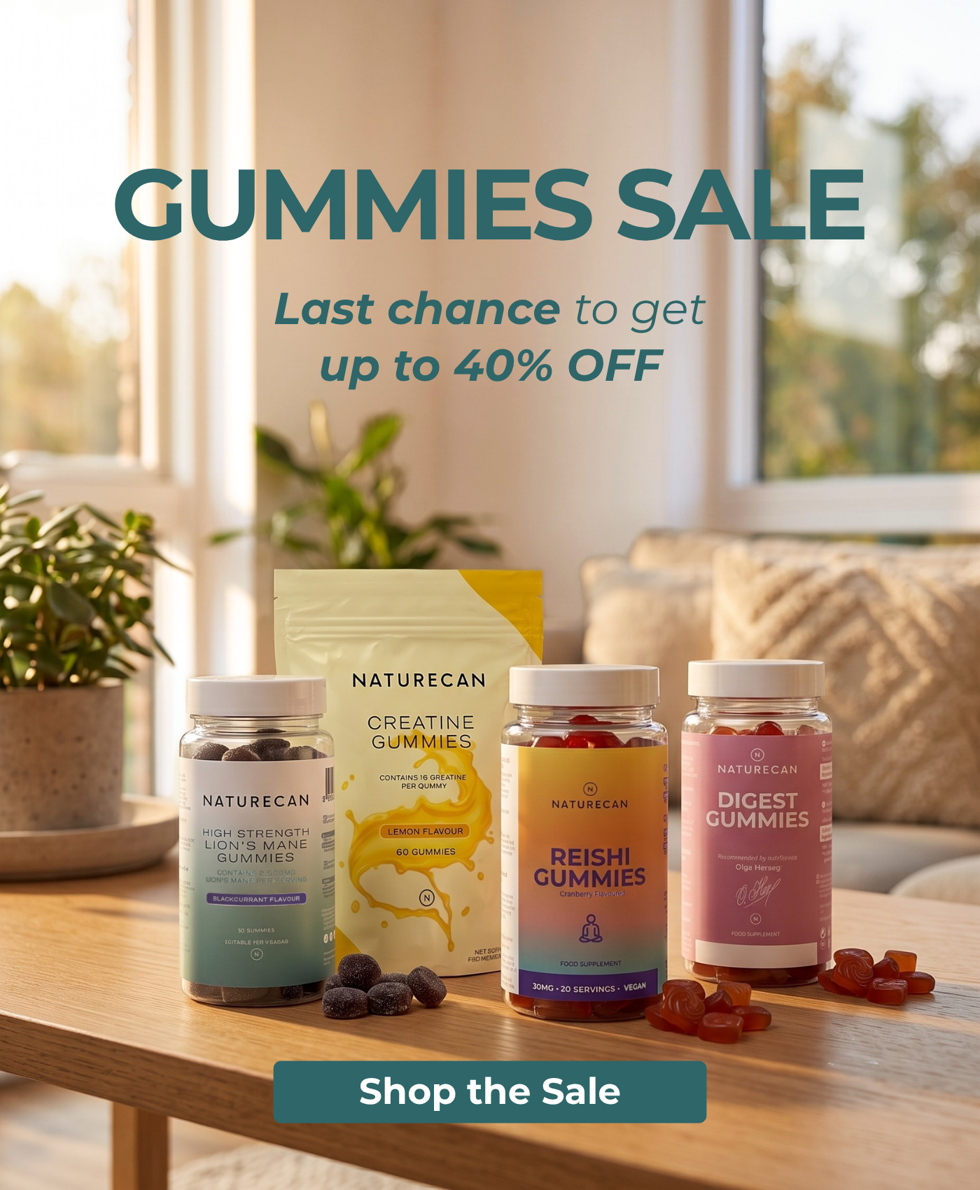 Last chance to get 40% off all gummies