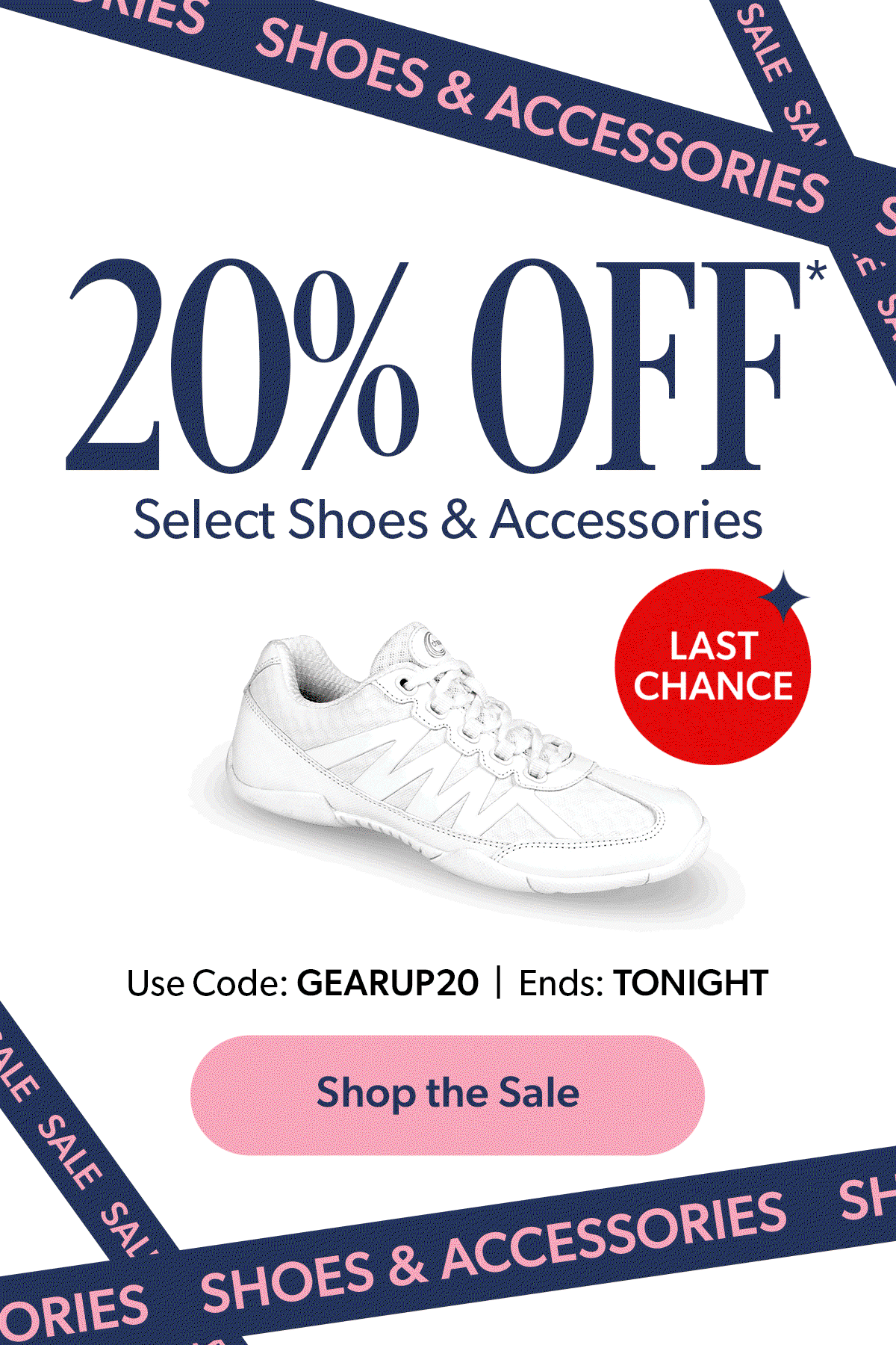 20% OFF Shoes and Accessories 