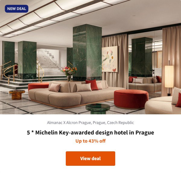 5 * Michelin Key-awarded design hotel in Prague