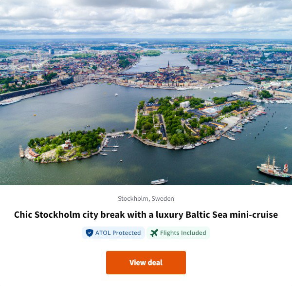 Chic Stockholm city break with a luxury Baltic Sea mini-cruise
