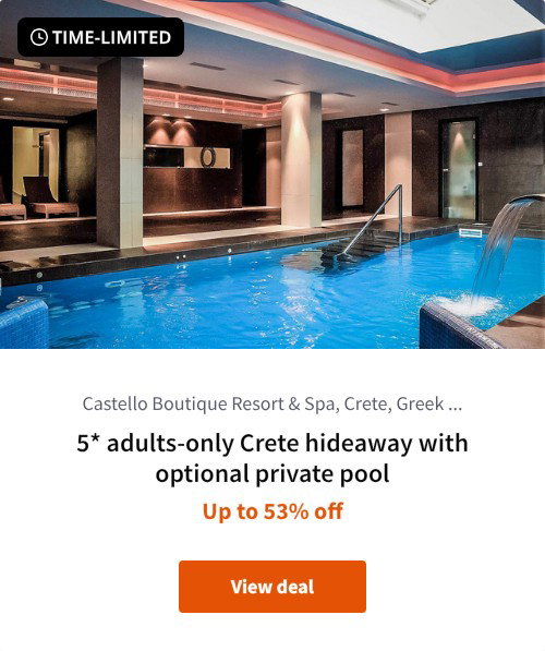5* adults-only Crete hideaway with optional private pool