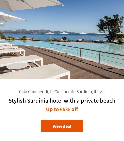 Stylish Sardinia hotel with a private beach